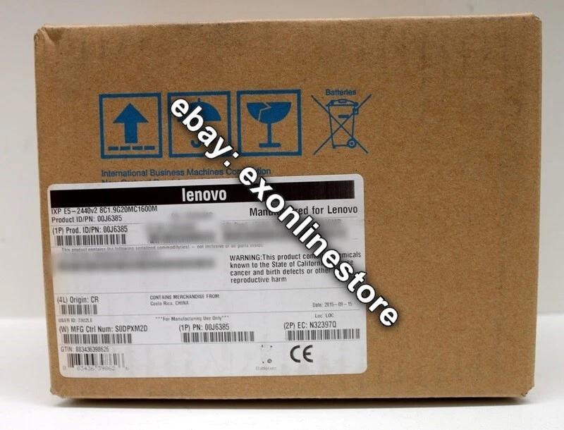 00J6385 - Intel Xeon Processor E5-2440 v2 8C 1.9GHz 20MB Cache 1600MHz 95W for x - Image 1 of 1