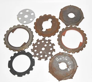 8 VINTAGE INDUSTRIAL SEEDER PLATES AND MISC STEAMPUNK REPURPOSE - Picture 1 of 9