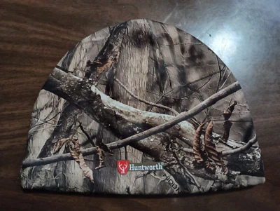 Huntworth Camo Beanie - Reversible - Hunting Orange Fleece Knit Hat Cap - Image 1 of 4