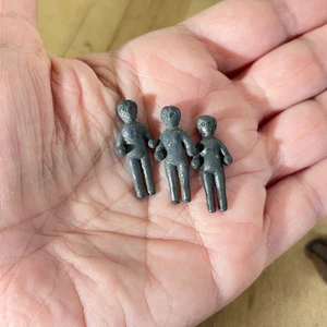 Set 3 Vintage Frozen Charlotte Dolls, Lead Miniature, 1 Inch - Picture 1 of 4