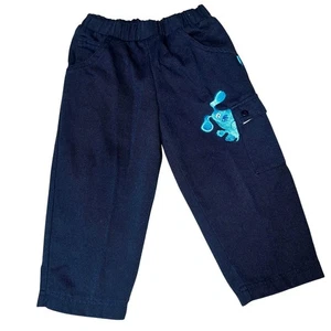 Vintage Blue's Clues bestickt marineblau Cargo Pull-On Kleinkind Hose Gr. 3T  - Bild 1 von 8