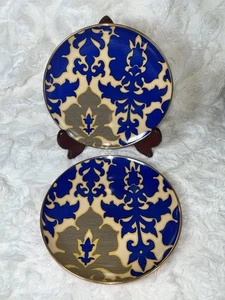 Neiman Marcus Tracy Reese NY Designs Porcelain Salad/Dessert Plates 7” Set of 2 - Picture 1 of 8