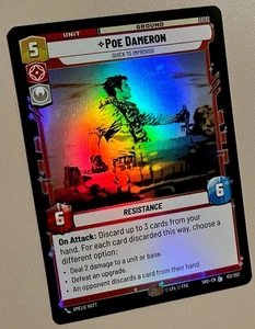 Star Wars Unlimited SHD 153 Poe Dameron Quick To Improvise Foil - Picture 1 of 1