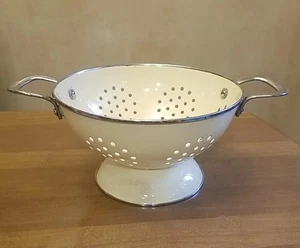 Vintage Chantal Emaillegeschirr 9" Sieb Sieb Emaille Kochgeschirr Küche - Bild 1 von 11
