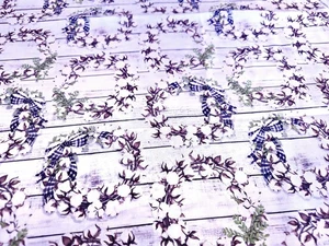 Guirnalda en tablas Navidad tela de algodón Susan Winget a cuadros por yarda - Imagen 1 de 2