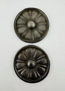 Paar 2-1/2" x 3/16" Gusseisen Antik Generalüberholt Dekorelemente - Bild 1 von 2