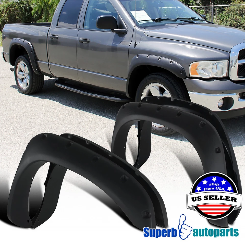 Pre-painted Any Color a Full Set of Fender Flares for Dodge RAM 1500 2002-2008