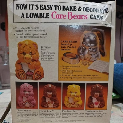 Vtg 1984 Wilton Care Bears Stand-Up Cake Pan Set Baking Toy American Greetings - Image 1 of 4