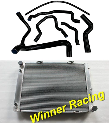 👍For Mercedes Benz 190 E W201 1.8/2.0/2.3 AT 1984-1993 Radiator & Black Hoses - Image 1 of 4