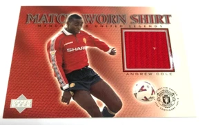 2002 UD Manchester United Legend Trading Card Game Worn Jersey Card ANDREW COLE - Picture 1 of 2