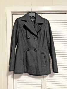 Madison Damen kleiner Wollmantel - klassische Winterjacke schwarz grau - Bild 1 von 6