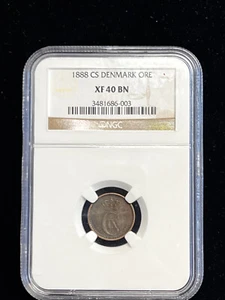 1888 CS Denmark ORE NGC Graded XF 40BN - Picture 1 of 10