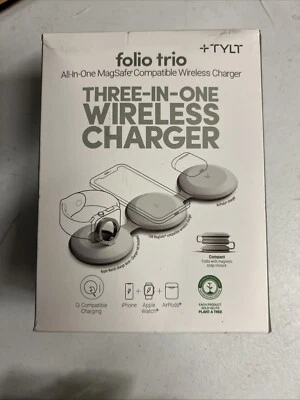 TYLT 15W 3 in 1 MagSafe Folio - White - Image 1 of 2