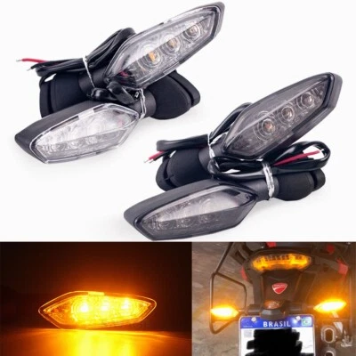 Front Rear LED Turn Signal Light For DUCATI MONSTER 659/696 1100/S/EVO DesertX - Image 1 of 4
