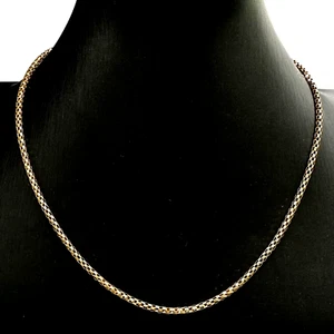 CATENINA GIROCOLLO UNOAERRE VINTAGE ANNI '60 MAGLIA TUBOLARE ORO MASSICCIO 18K - Foto 1 di 10