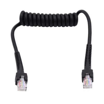 Chenyang RJ45 Cat6 8P8C UTP Male to Male Stretch Coiled Cable Lan Ethernet 100cm - Image 1 of 4