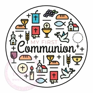 1st Holy Communion Church Prayer Gift Box Stickers Cones Sweet Hamper Gift Bag - Picture 1 of 1