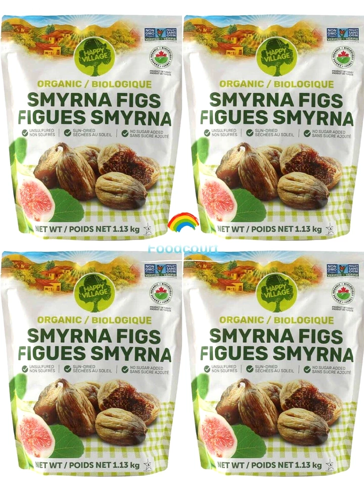 4 Packs Happy Village Organic Sun Dried Smyrna Figs 40 oz Each Pack, Total 10 lb - Image 1 of 4