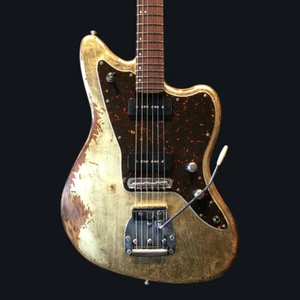 FRANCHIN Neptune guitar Relic Aged METALLIC LEAF JM-type *MADE TO ORDER - Picture 1 of 12
