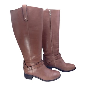 Franco Fortini Womens Campbell 167426 Brown Leather Tall Riding Boots Size 6 W - Picture 1 of 8