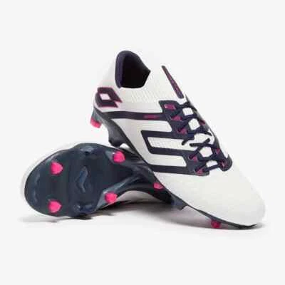 Lotto Mens Soccer Cleats Maestro 100 IV FG All White Navy Fuchsia Size 10.5 NIB