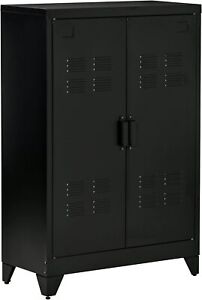 Industrial Storage Cabinet, Steel Garage Cabinet with Double Doors