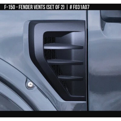 Se adapta a 21-25 Ford F150 Air Design funcional guardabarros delantero ventilaciones negro Pr FO31A07 Foto 1 de 4