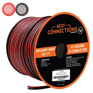 10 Gauge Speaker Wire 100 Feet Red-Black CCA 2 Conductor Car Audio Home Theater - Picture 1 of 10