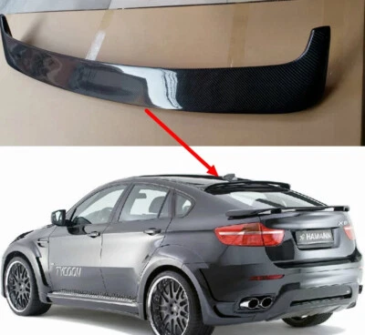 Alerón labial trasero para maletero BMW X6 E71 2008-2014 estilo fibra de carbono Foto 1 de 4
