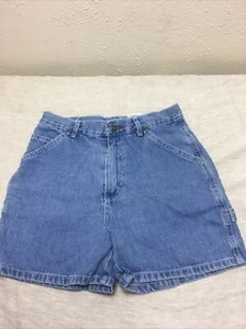 VTG Faded Glory Girls Denim Carpenter Shorts Sz 14 1990s Y2K #c-4 - Picture 1 of 14