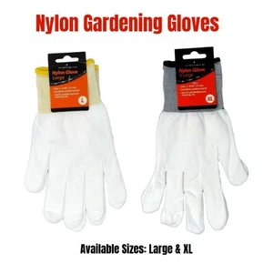 Nylon leichte Gartenarbeit Landschaftsbau Farbe Auto Arbeitshandschuhe weiß L-XL - Bild 1 von 11