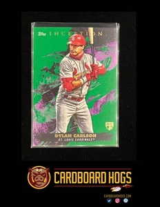 Dylan Carlson - 2021 Topps Inception Green RC #9 St. Louis Cardinals - Picture 1 of 3
