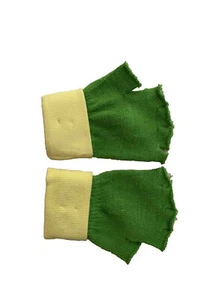 Offene Fingerhandschuhe grün und gelb - Bild 1 von 4
