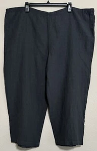 Pantalones Cortos Eileen Fisher Pierna Ancha Mezcla de Lino Gris Carbón 3X Readsz - Imagen 1 de 6
