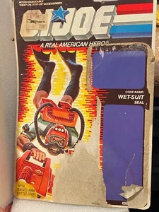 Vintage 1985 G.I. Joe Wet-Suit Backing Card Hasbro No Figure *With Wear* mmm1 - Picture 1 of 9