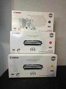 Genuine Canon 111 Cyan Toners 1660B001, 1658B001, 1657B001 - *SET OF 3* - Picture 1 of 7