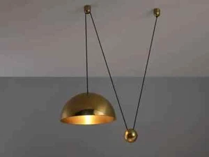 1950's Mid Century Chandelier Florian Schulz Counterweight Pendant Ceilin Light - Picture 1 of 7