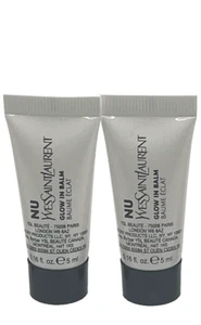 2x YVES SAINT LAURENT YSL NU Glow in Balm Face Priming Moisturizer .16oz NEW TSA - Picture 1 of 3