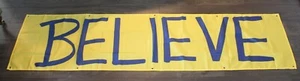 Believe Banner Flagge groß 2x8' Ted Lasso inspiriert Motivationsschild Umkleidekabine  - Bild 1 von 4