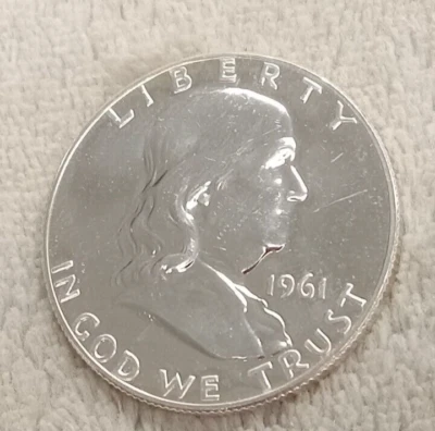 1961 P FRANKLIN PROOF  HALF DOLLAR TP-3355 - Image 1 of 2