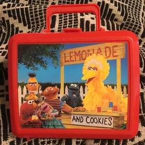 Vintage Aladdin Lunchbox Sesame Street Lemonade & Cookies Big Bird Bert Ernie - Picture 1 of 4