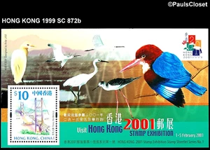HONG KONG 1999 SC 872b 2001 HK STAMP EXHIB. $10 TSING MA BRIDGE MULTI MNH SS VF - Picture 1 of 2