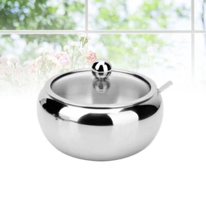 Condiment Pot Seasoning Containers With Lids Condiment Jars With Lids Spoons - Picture 1 of 12