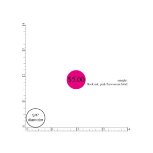 Clear Printed Labels, 250 Round 3/4" Diameter Custom Business Stickers, 1 Color - Picture 1 of 4