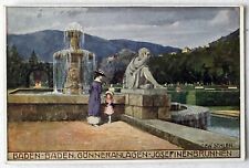 Alte AK "Gönneranlage Josefinenbrunnun" von C.F.W. Schlem, Baden Baden 1922