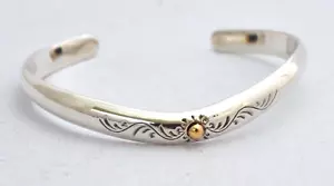 925 Sterling Silber Armreif Armreif Armband mit Sonne. 6,1", 15,5 cm, 25 Gramm - Bild 1 von 12