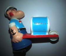 Vintage Popeye with Spinach Ramp Walker marked KFS Hong Kong, Good Paint, Nice!