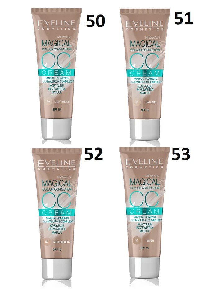 EVELINE COSMETICS Eveline Magical Colour Correction CC Cream Mineral Matt Effect Multifunctional