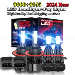 Para For 2007-2014 Ford F 150 LED Faros delanteros Hi/Lo+Kit de luces antiniebla - Picture 1 of 24
