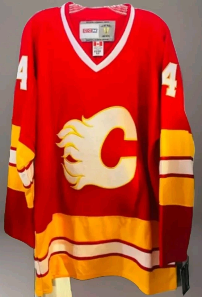 CCM Authentic Theo Fleury RARE Calgary Flames NHL Jersey 52 - Image 1 of 4